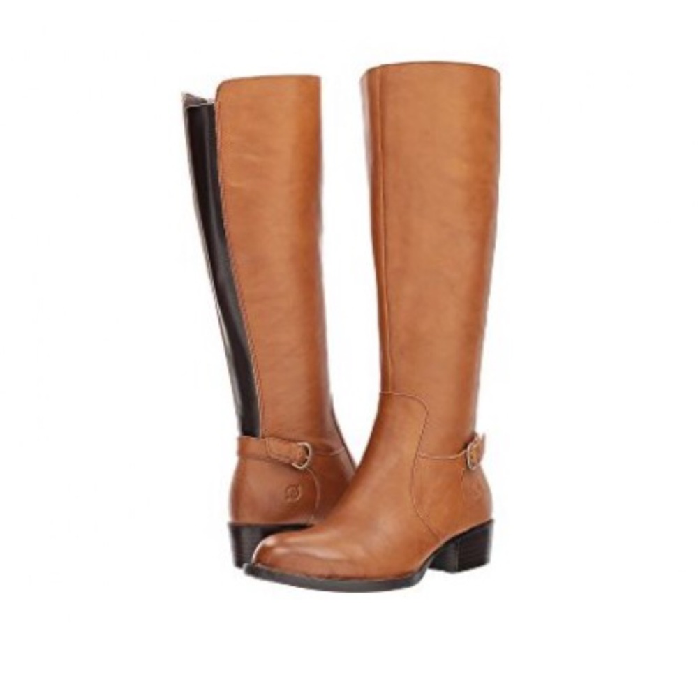 Born Helen tan knee high boots 6.5